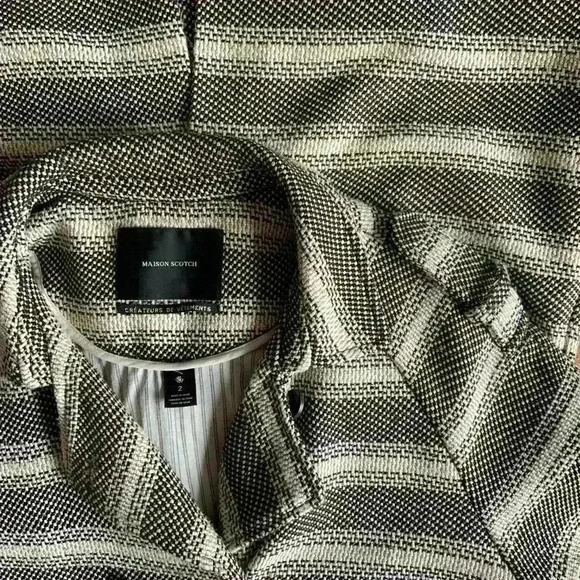 Scotch & Soda | Striped woven pea coat jacket size 2 - Picture 4 of 6